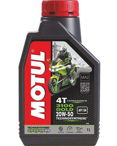 Motul 3100 4T GOLD 20W50 fully synthetic bike engine oil 1L pack