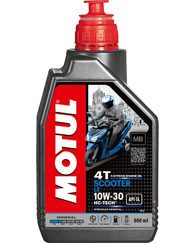 Motul SCOOTER-LE-10W-30 high-performance bike engine oil 1L pack